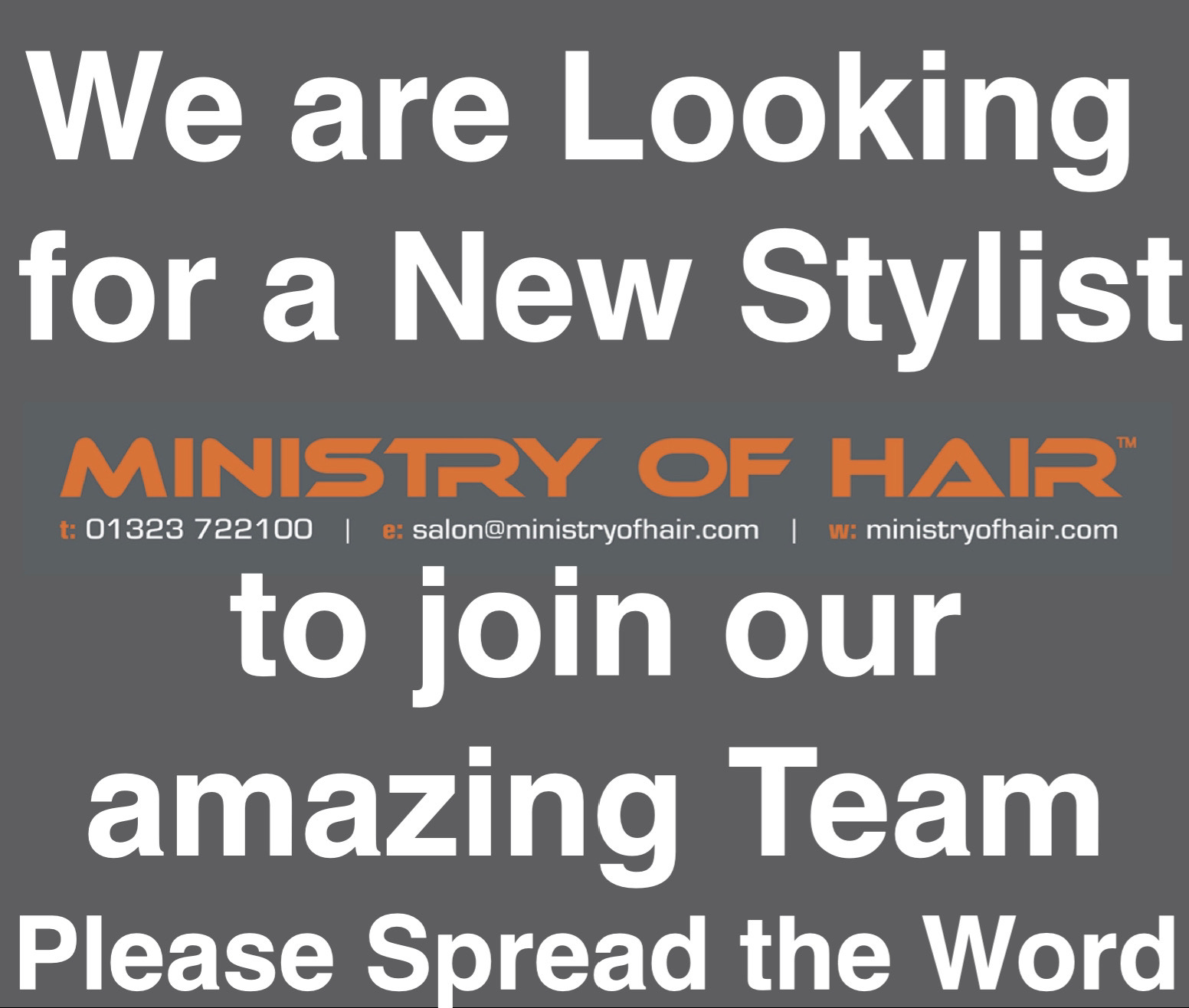 Currently we are looking for a Senior Stylist to join our Team